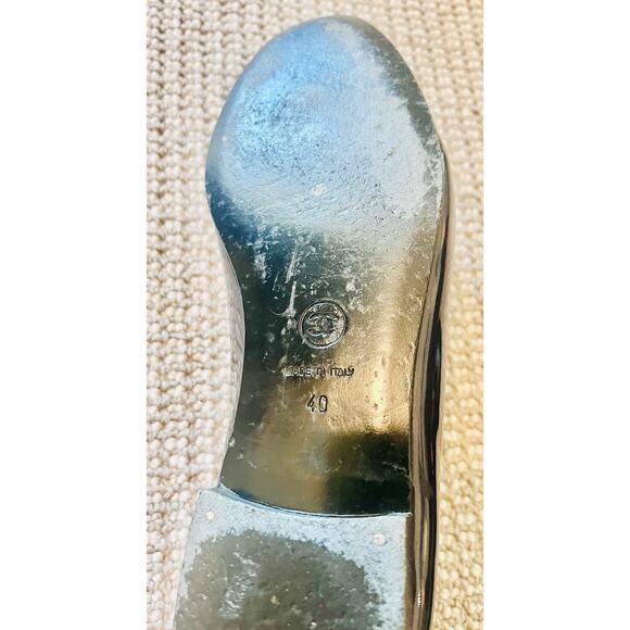 Chanel Patent Leather Blue Ballet Flats - Size 40 - 100% Authentic - Picture 14 of 16